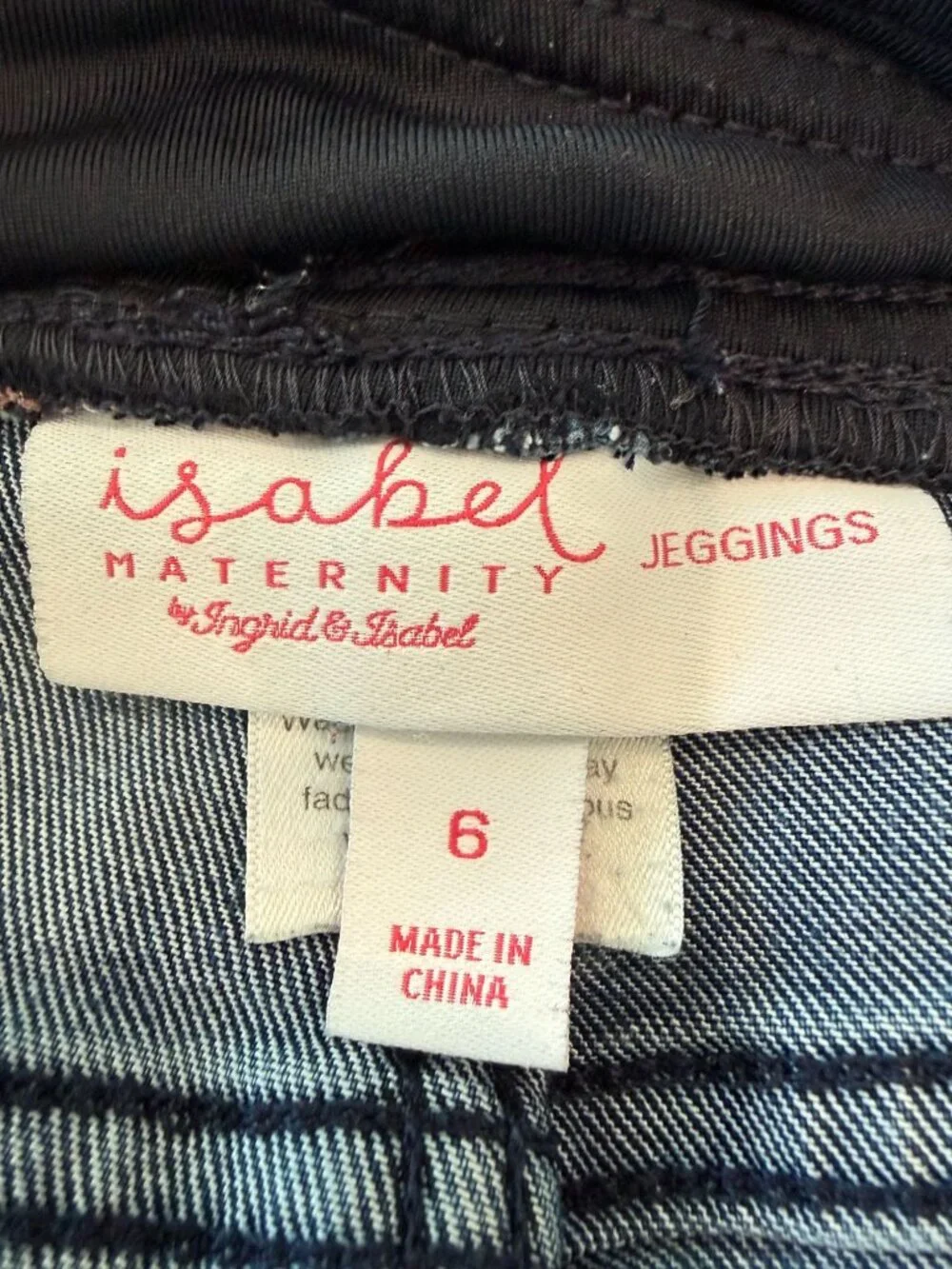 Isabel Maternity by Ingrid & Isabel Blue Skinny Jeggings - Size 6